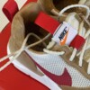 Detailed product photo of the Tom Sachs x Nike Mars Yard 3.0 featuring React foam sole and rugged build.