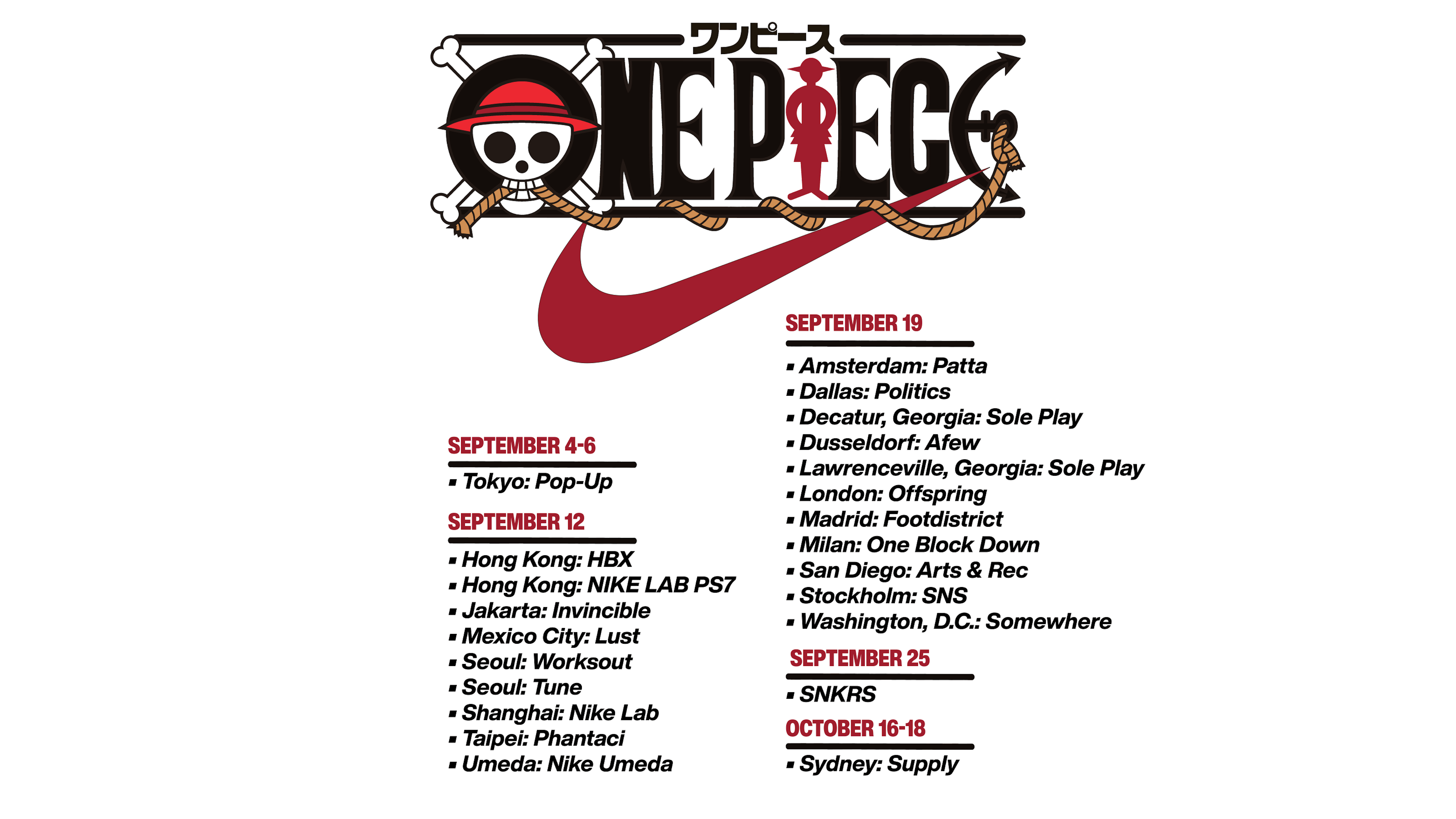 One Piece x Nike collection One Piece x Nike collection