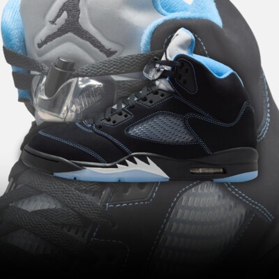 The Air Jordan 5 “Black University Blue” Drops Today