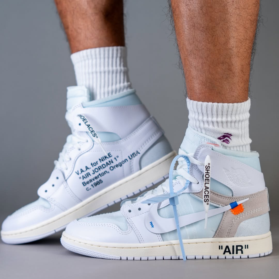 Off-White x Air Jordan 1 High Alaska side view