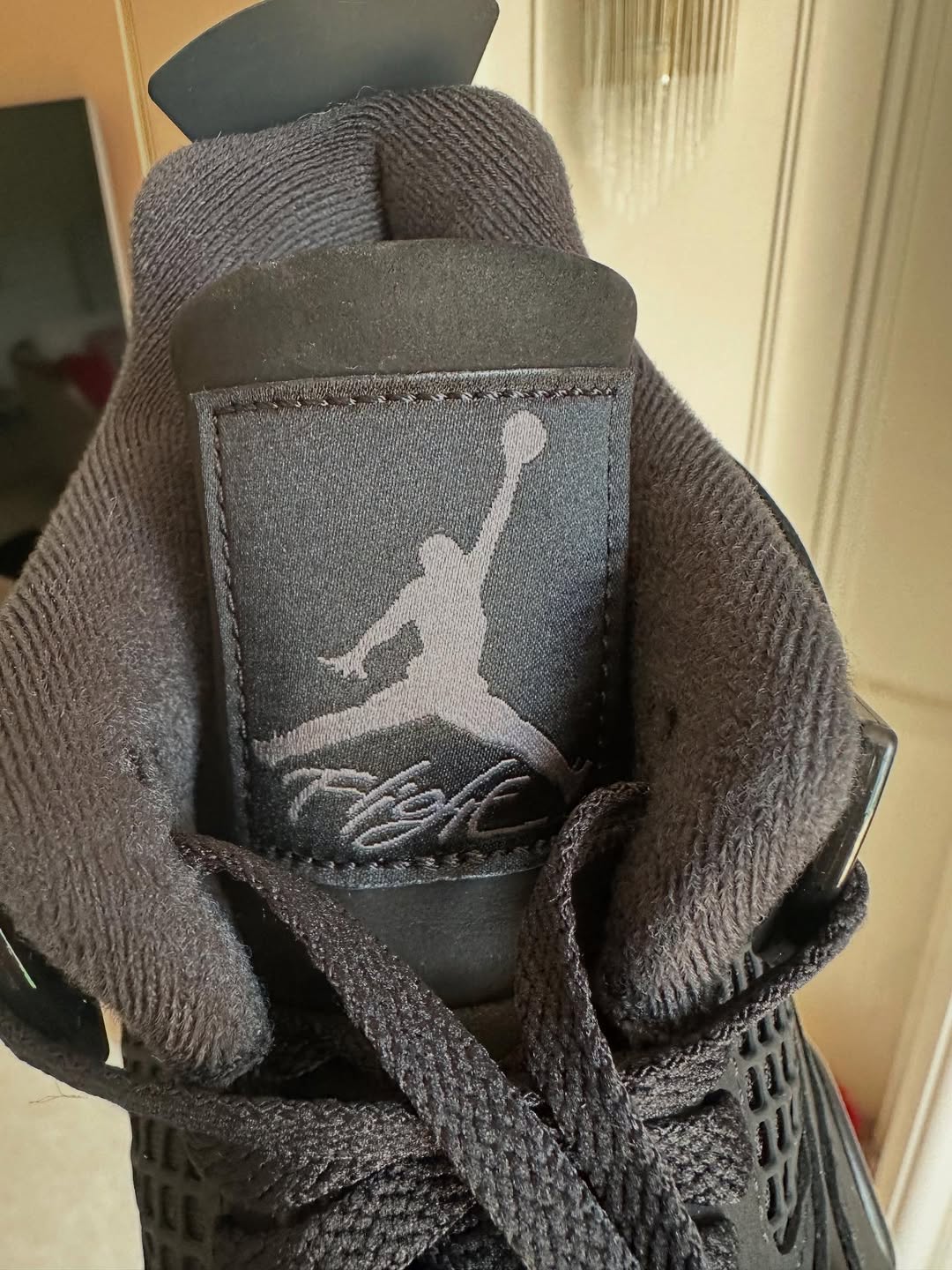 Air Jordan 4 Black Cat Air Jordan 4 Black Cat in-hand look