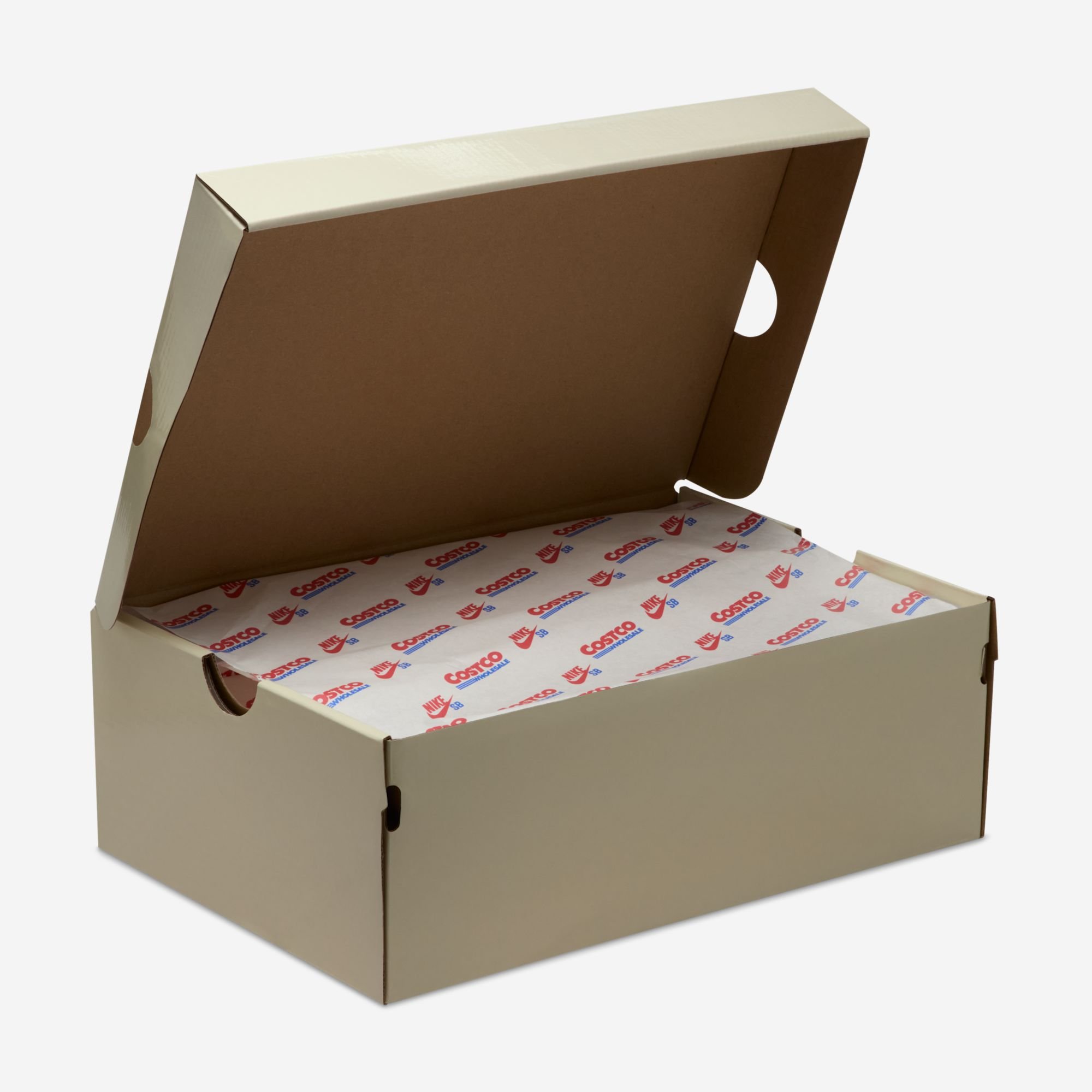 Kirkland Signature x Nike SB Dunk Low in hand