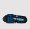 Outsole of the Nike Air Max 95 “Blue Spark” with black and blue traction