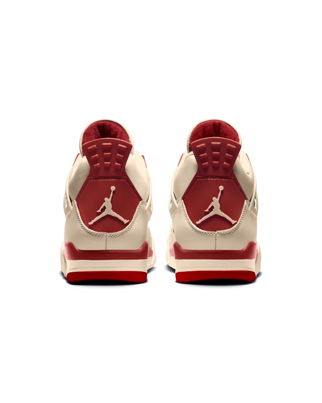 Air Jordan 4 Sierra Red Air Jordan 4 Sierra Red heel view mock-up featuring Jumpman logo