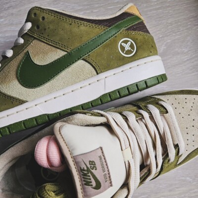 Yuto Horigome x Nike SB Dunk Low "Asparagus" In-Hand Look
