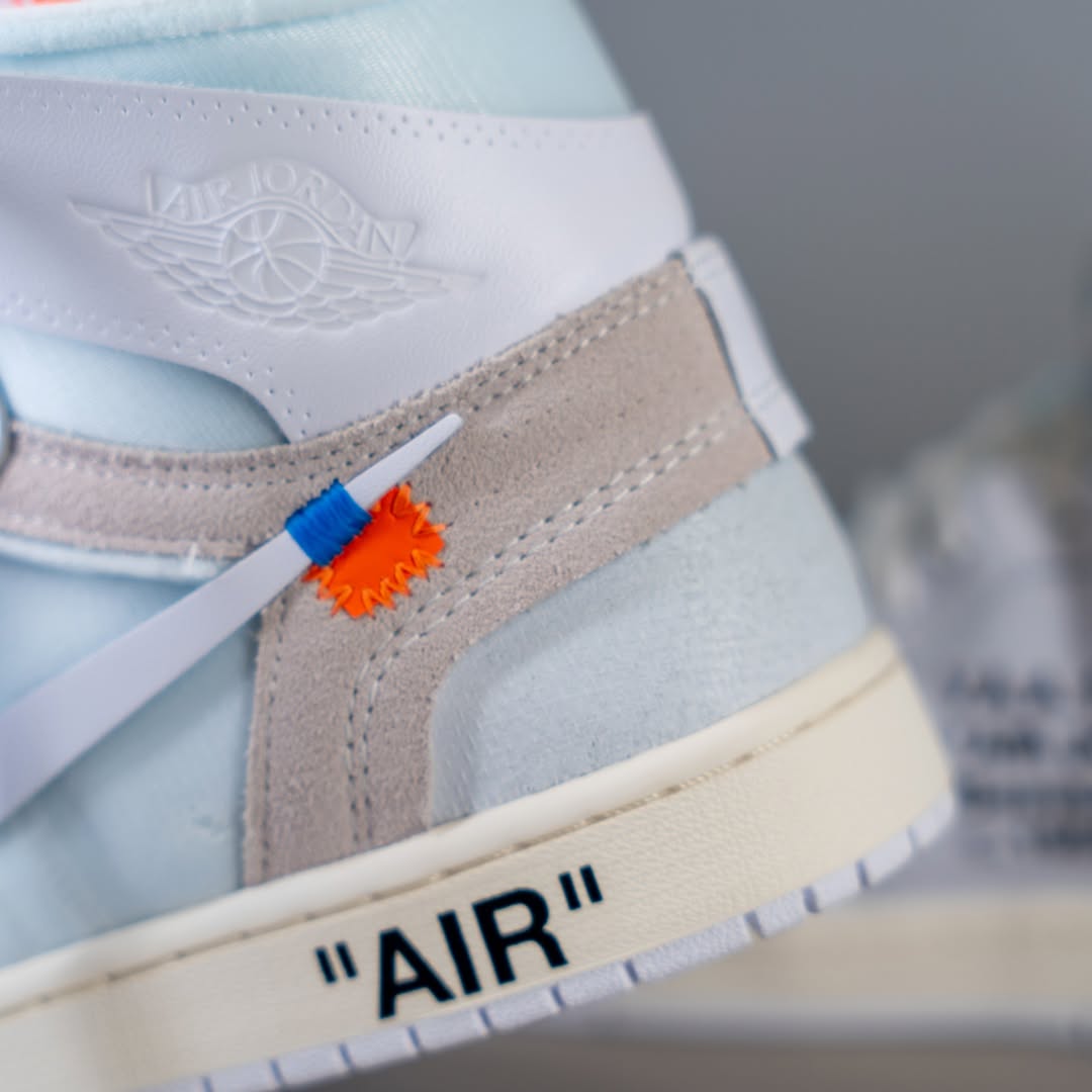 Off-White x Air Jordan 1 High Alaska side view