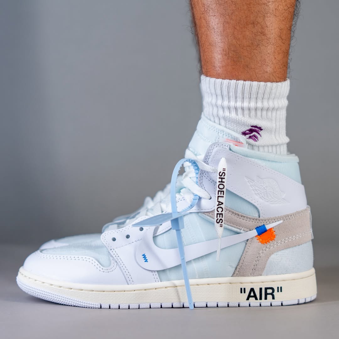 Off-White x Air Jordan 1 High Alaska side view