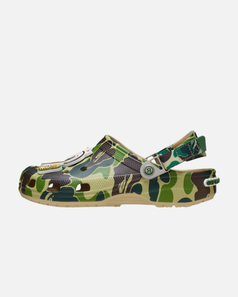 A BATHING APE®︎ × Crocs Clog Abc Camo Green 209627-212
