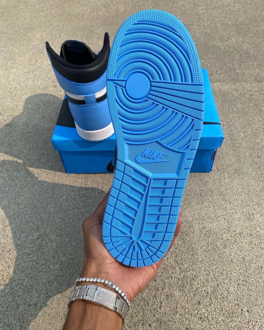 snipes jordan 1 high university blue