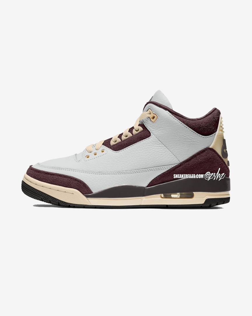 Jordan 3 burgundy hotsell