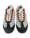 First look at the Nike Air Max 95 “Bright Mandarin” Summer 2025 sneaker featuring orange eyelets and gradient grey upper