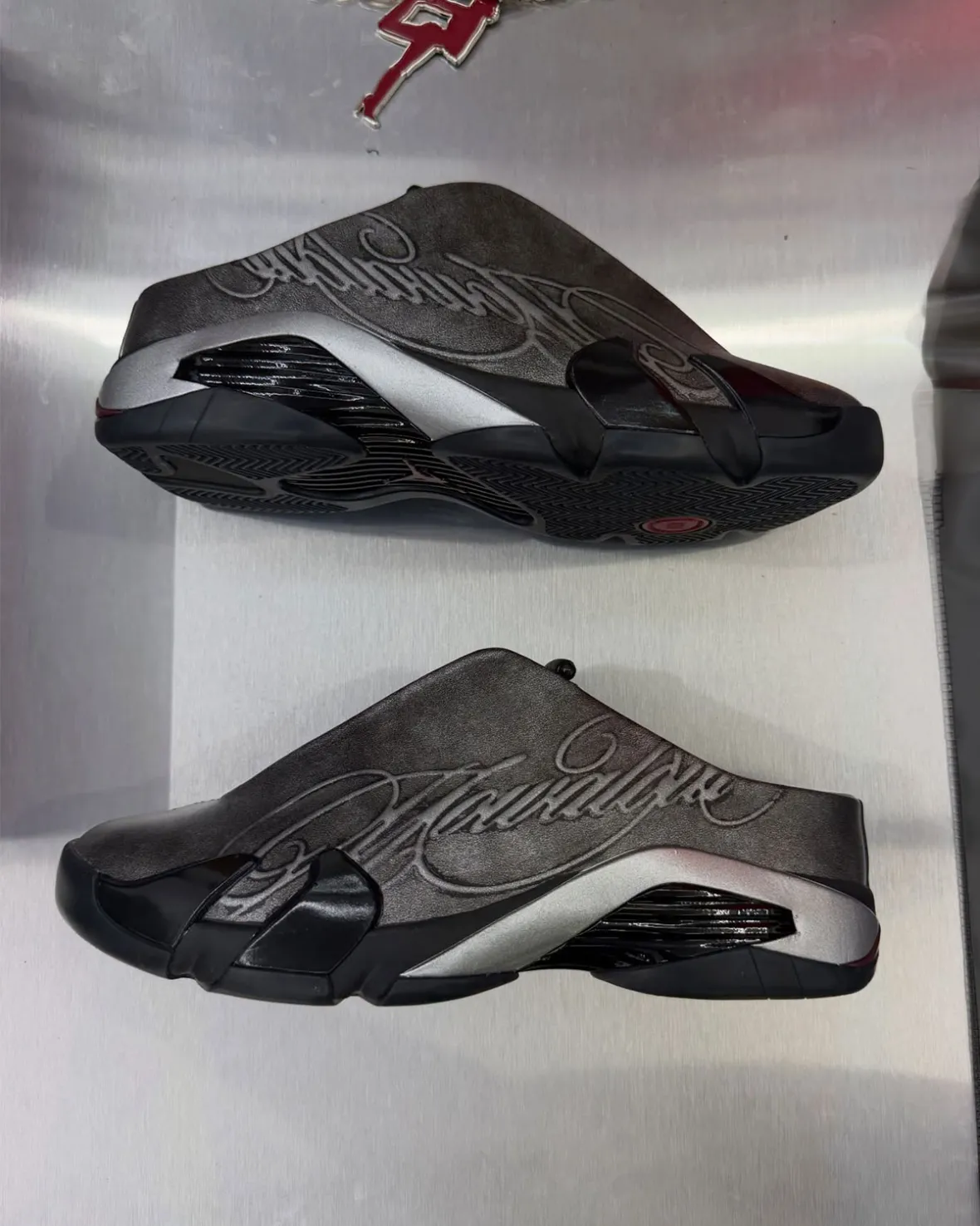Mowalola Air Jordan 14 Mule Burnt Red