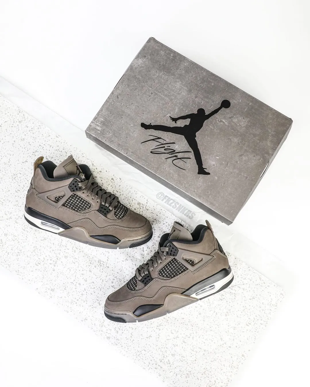 Air Jordan 4 Cave Stone Air Jordan 4 "Cave Stone" side view on foot