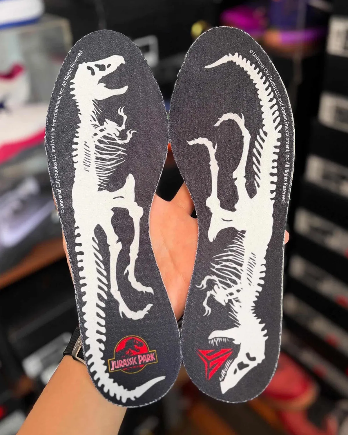Jurassic Park Nike Ja 3 Metallic Silver in hand images
