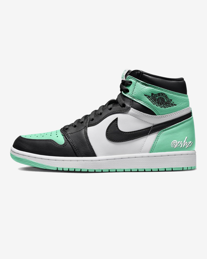 Air jordan 1 high green top
