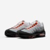 First look at the Nike Air Max 95 “Bright Mandarin” Summer 2025 sneaker featuring orange eyelets and gradient grey upper