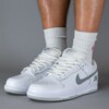 Supreme x Nike SB Dunk Low "Metallic Silver" On Foot Look