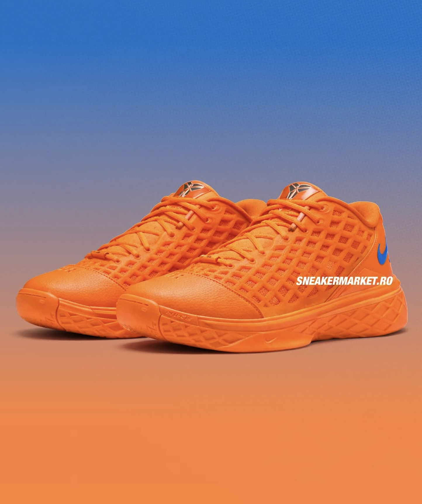 Jalen Brunson Nike Kobe 3 Low Protro Arancia mockup images