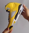 Medial side of the Air Jordan 5 “Tokyo” with mesh panel and black midsole