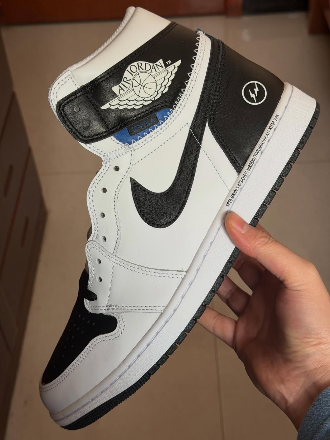 Fragment x Union x Air Jordan 1 White Black Store List (II7282-100)