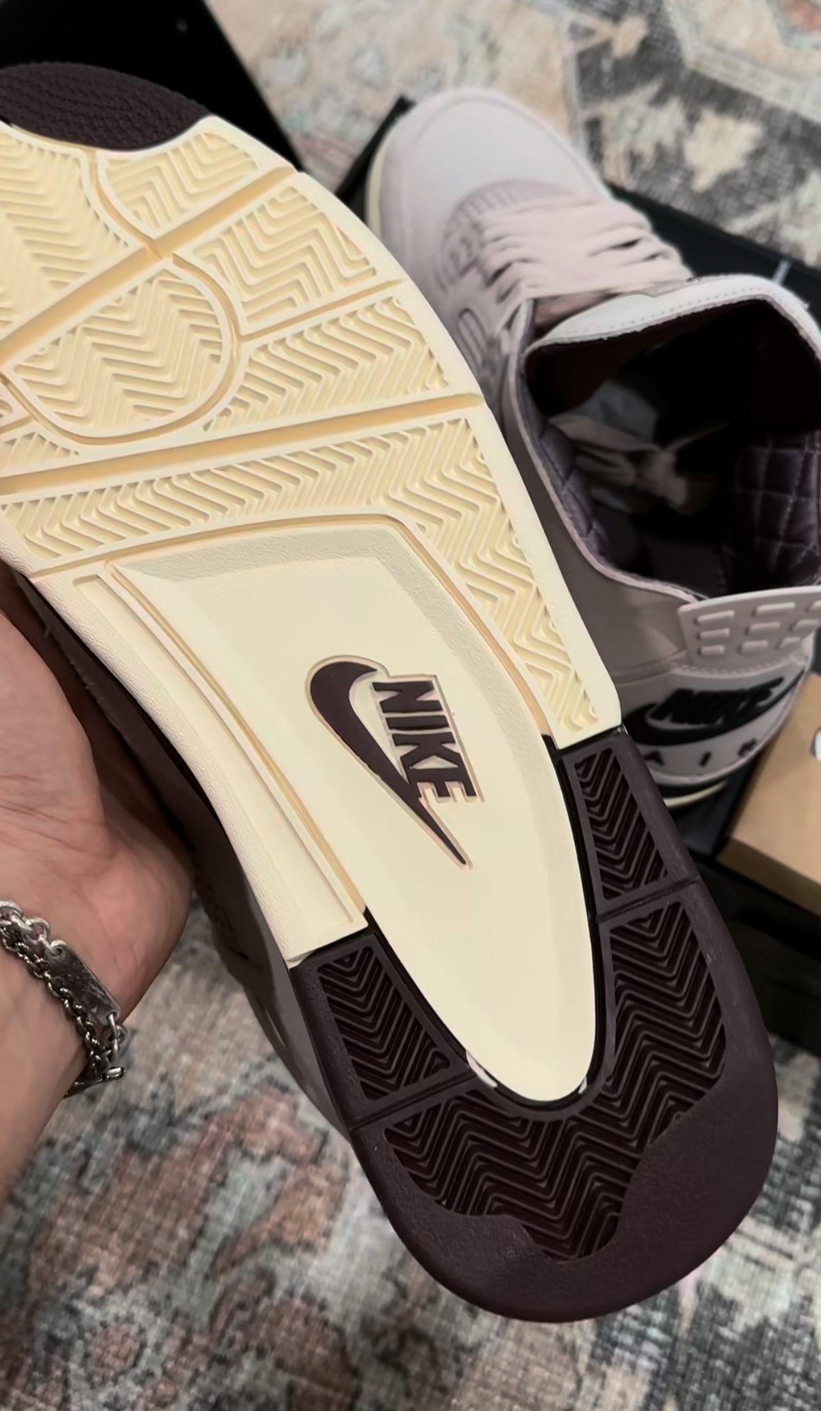 A Ma Maniere x Air Jordan 4 "Fossil Stone" Releases This September