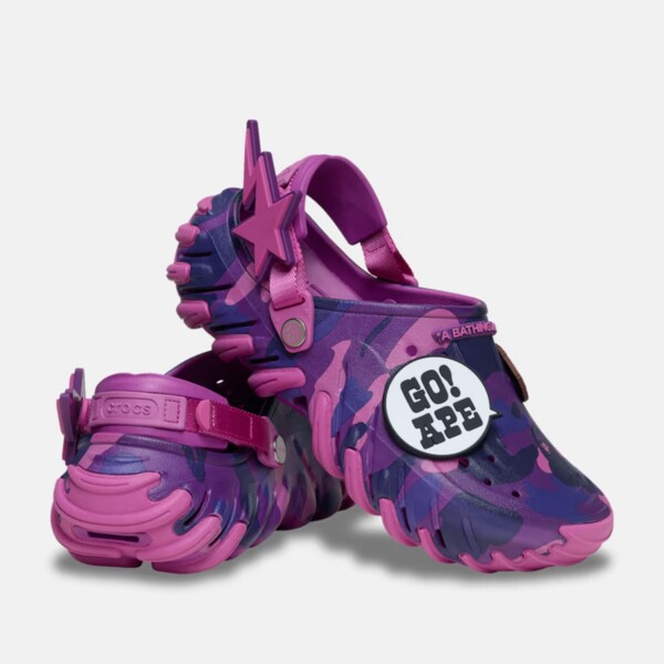 BAPE x Crocs Echo RO Clog "Purple Camo" (213140-5BV) Release Date BAPE x Crocs Echo RO Clog "Purple Camo" (213140-5BV) Release Date