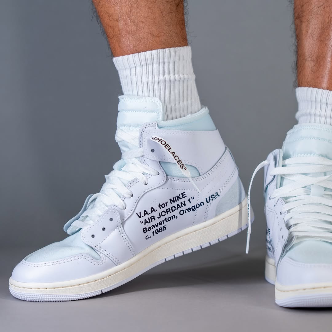 Off-White x Air Jordan 1 High Alaska side view