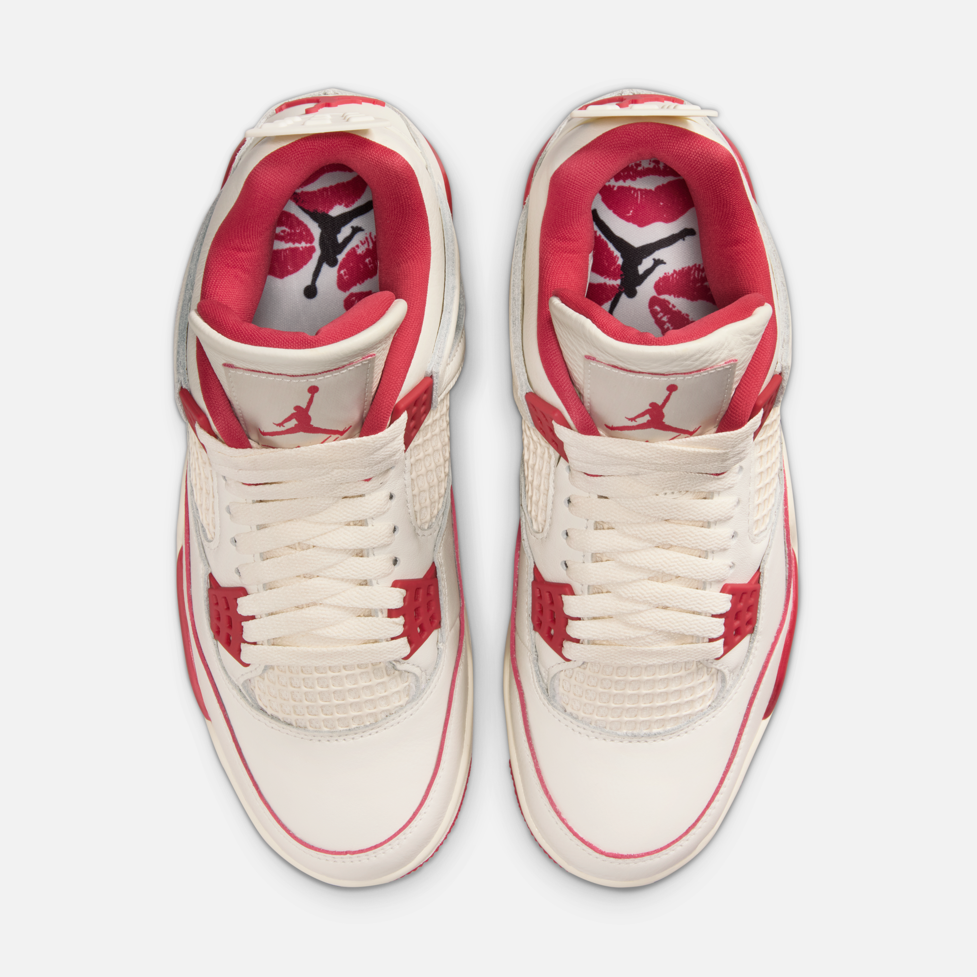 Air Jordan 4 Sierra Red front angle mock-up with red mesh and accents