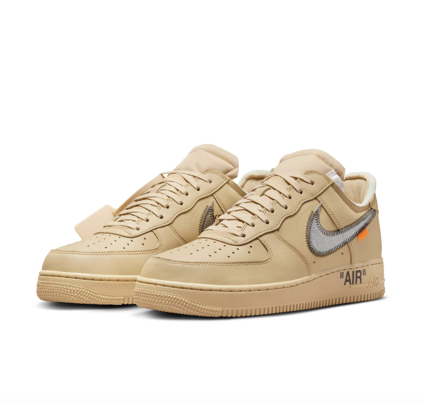 Rear view of the Virgil Abloh x Nike Air Force 1 Low "Sesame"