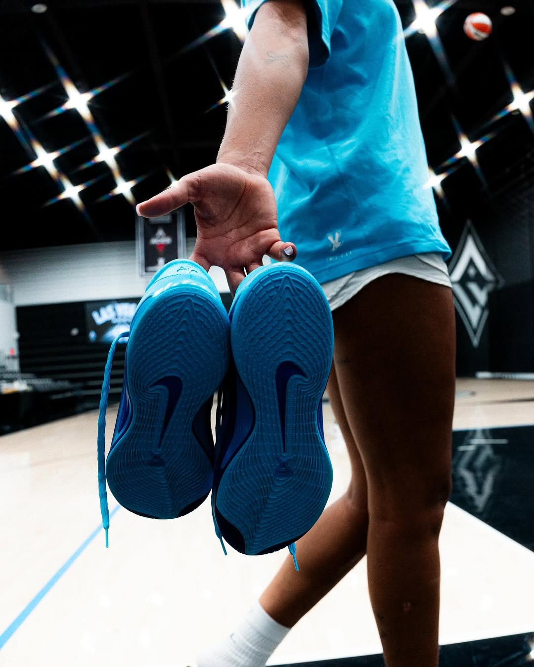 Close-up of Nike A'One "Blue Fury" (W) outsole showing traction pattern.