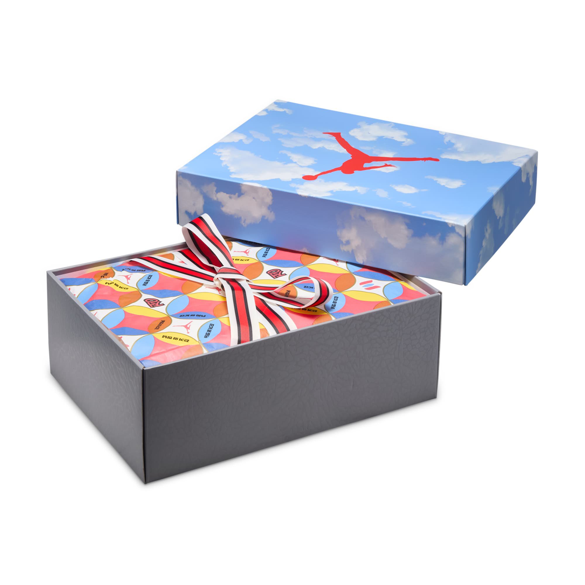 Close-up of Air Jordan 3 Seoul 2.0 tongue logo featuring the Taegeuk symbol