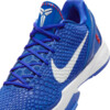 Detailed toe box and laces of the Nike Kobe 6 Protro Dodgers in blue