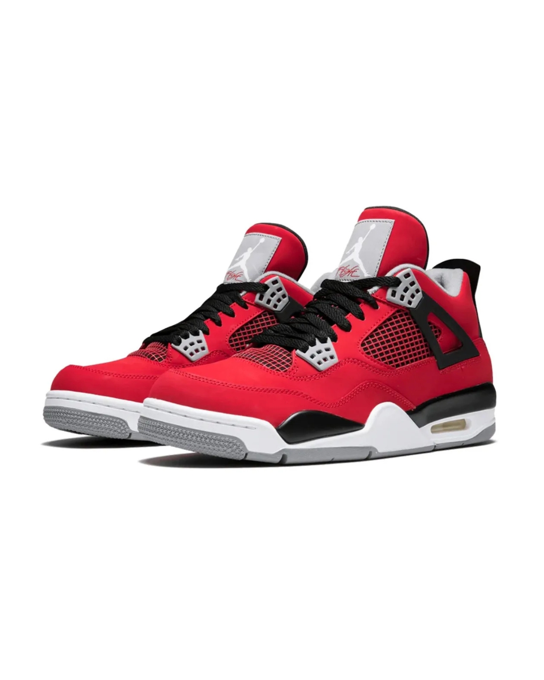 Air Jordan 4 “Toro Bravo” Front angle of the Air Jordan 4 “Toro Bravo” showing white and grey accents