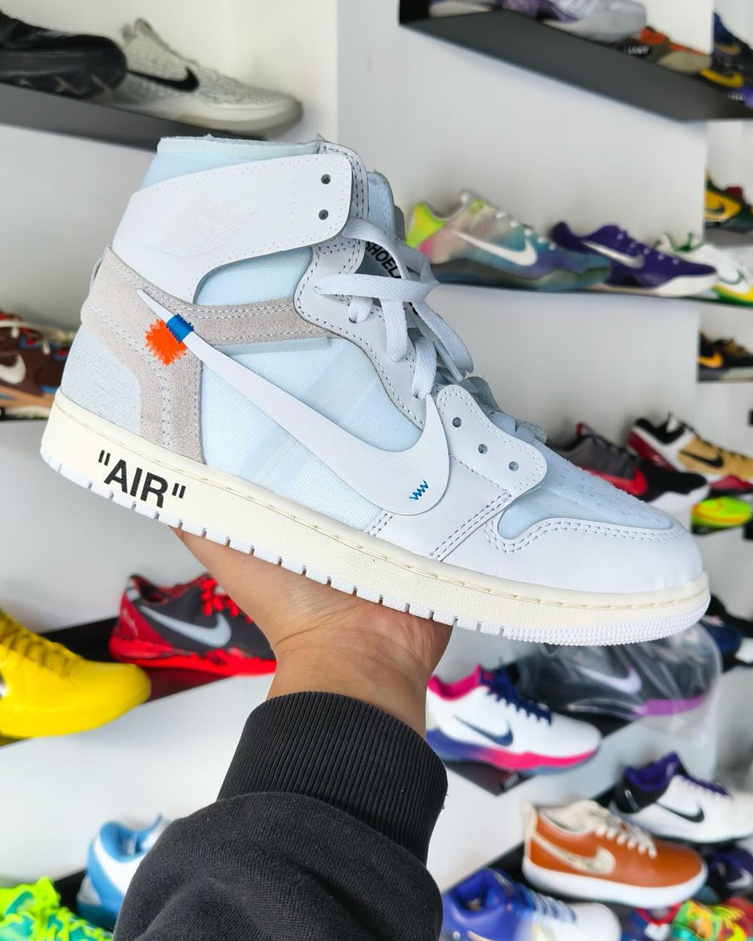 Off-White x Air Jordan 1 High Alaska side view