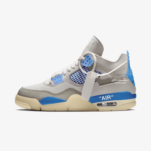 off white jordan 4 military blue price