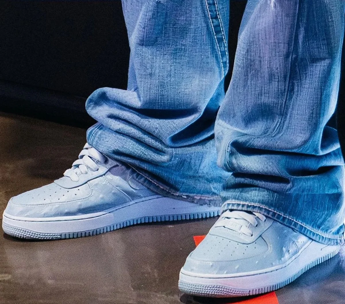 Travis Scott Air Force 1 Low Blue Ostrich