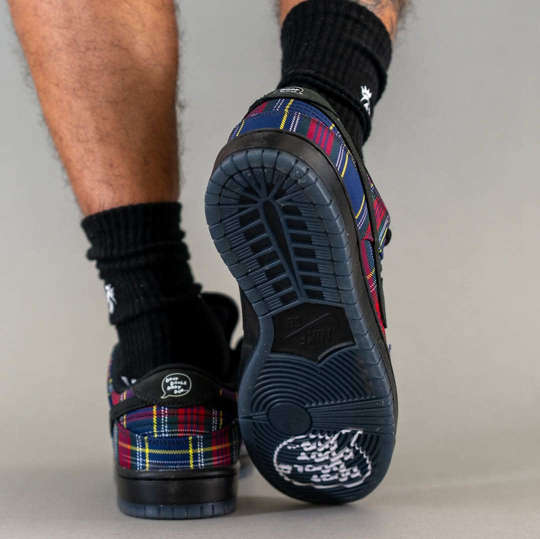 Nardwuar x Nike SB Dunk Low in-hand view