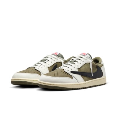 Travis Scott x Air Jordan 1 Low "Medium Olive" Official Images