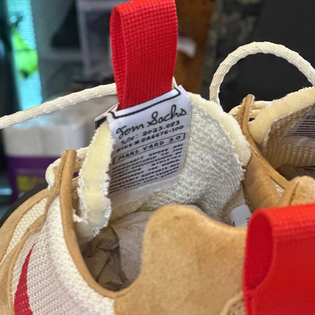 Tom Sachs x Nike Mars Yard 3.0 Detailed product photo of the Tom Sachs x Nike Mars Yard 3.0 featuring React foam sole and rugged build.