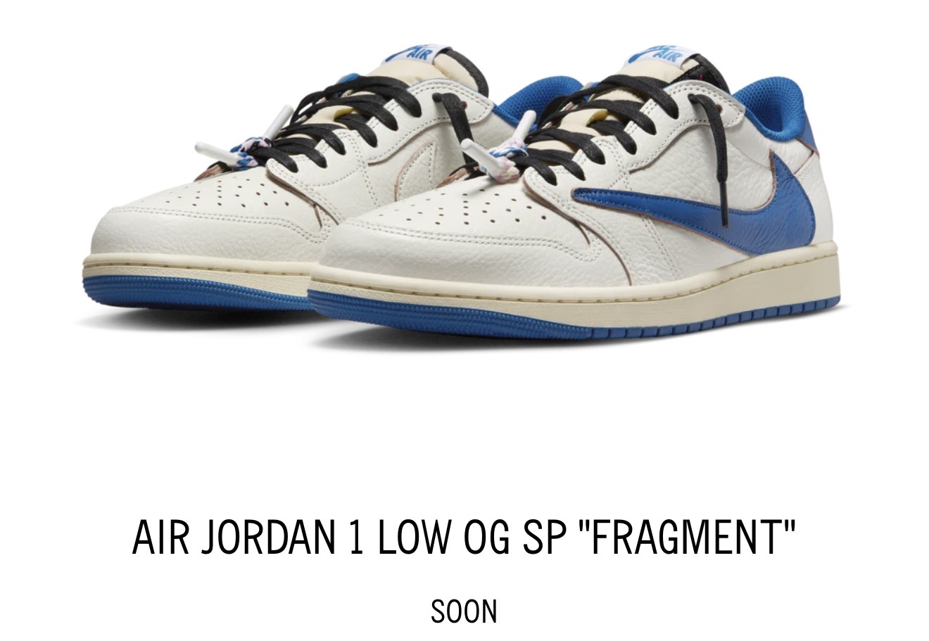 Travis Scott x Fragment x Air Jordan 1 Low Releases In November