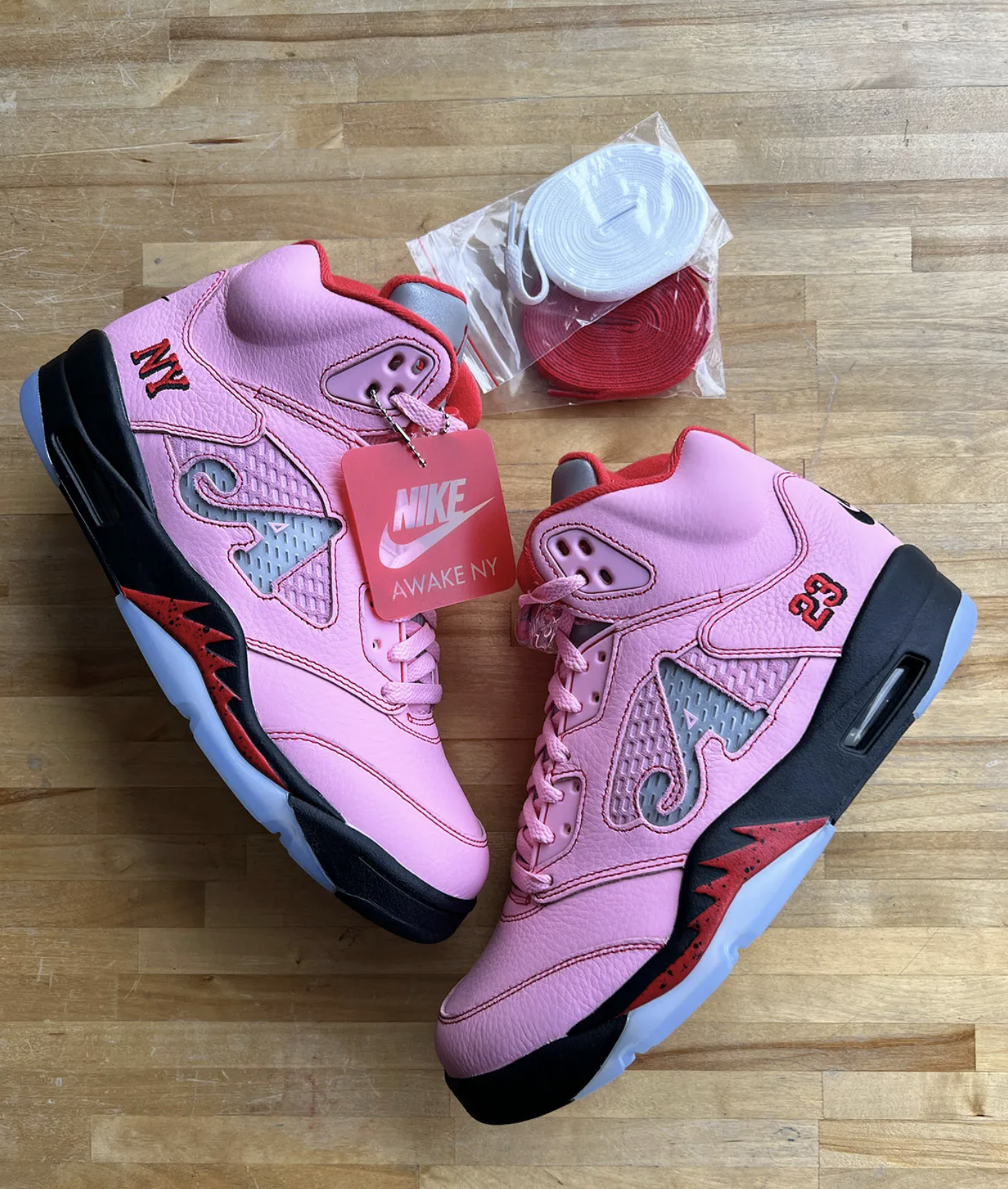 Awake NY x Air Jordan 5 "Arctic Pink" side view