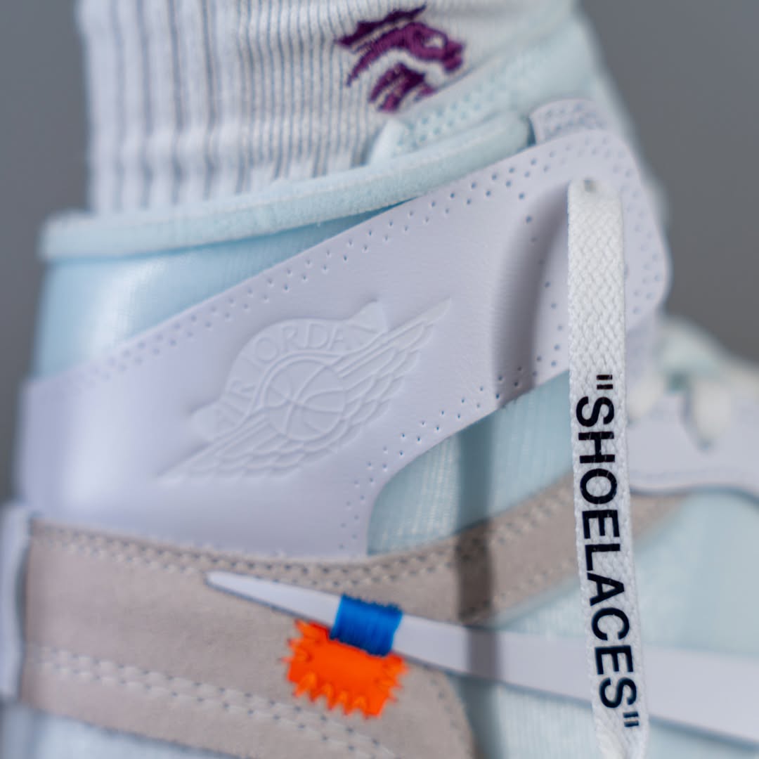 Off-White x Air Jordan 1 High Alaska side view