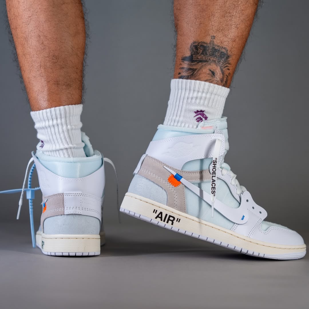 Off-White x Air Jordan 1 High Alaska side view