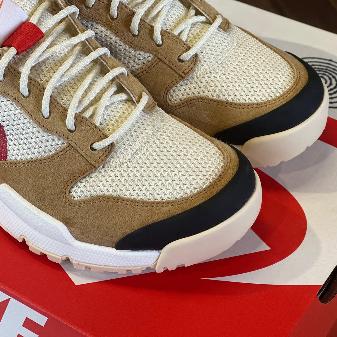 Tom Sachs x Nike Mars Yard 3.0 Detailed product photo of the Tom Sachs x Nike Mars Yard 3.0 featuring React foam sole and rugged build.
