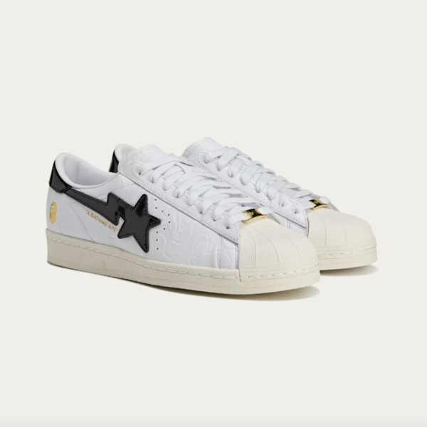 A Bathing Ape x adidas Superstar Vintage "White Black" (JR2701) Release Date