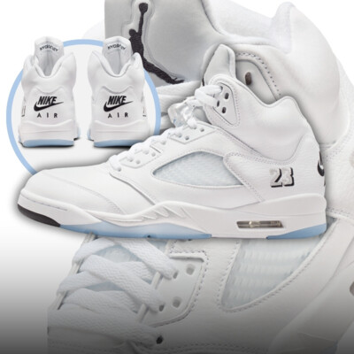 The Air Jordan 5 "White Metallic" Releases Today