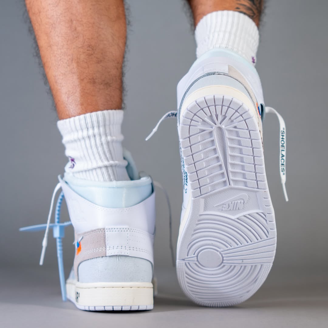 Off-White x Air Jordan 1 High Alaska side view