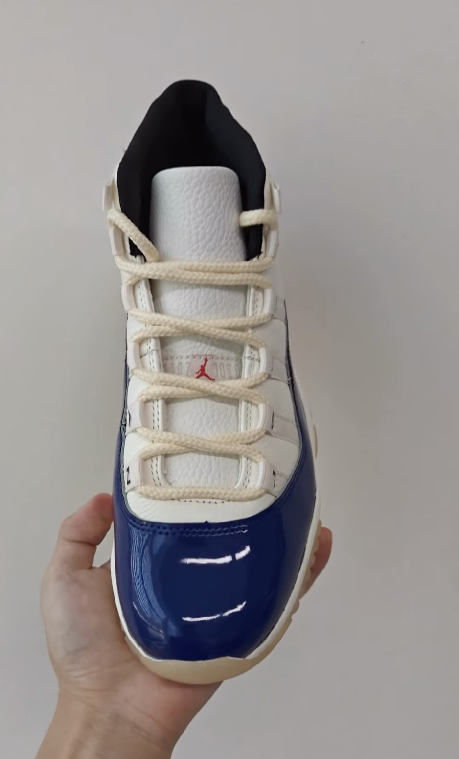 Air Jordan 11 “Rare Air” In-hand look at the Air Jordan 11 Rare Air with Imperial Purple patent leather overlay