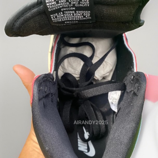 Air Jordan 1 High Self Expression Detailed image of the inner lining and tongue tag of the Air Jordan 1 High Self Expression