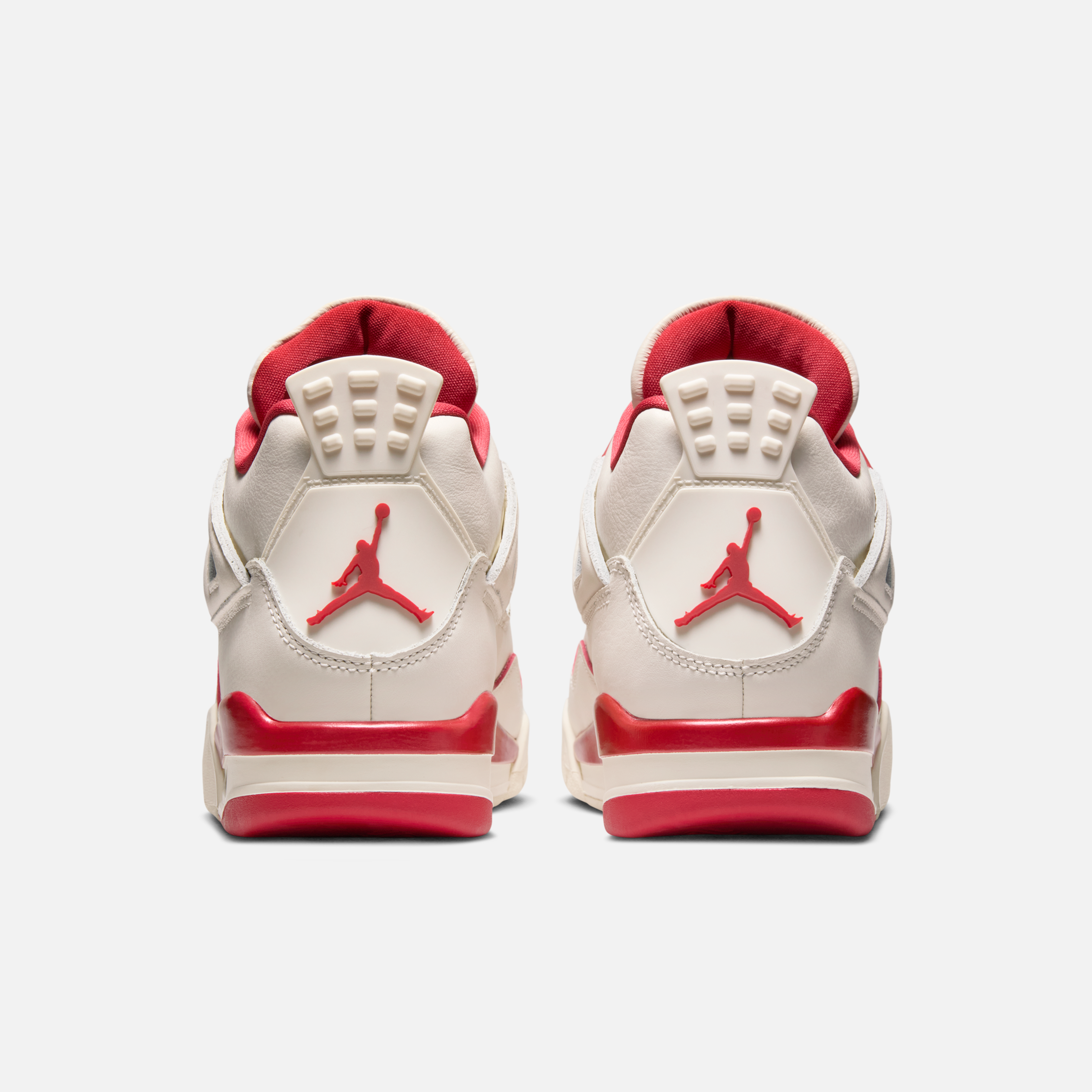Air Jordan 4 Sierra Red front angle mock-up with red mesh and accents